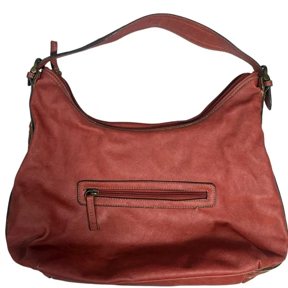 Chaps Red Hobo Bag - Picture 2 of 9